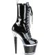 Bottines plateformes noires vernies gogo