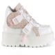 Chaussures talon épais punk blanche
