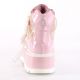 Basket compensée rose goth pour fille