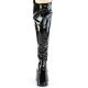 Bottes gothiques vernies noires à plateforme Demonia Cult Camel-300WC, talon haut et lacets