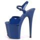 Chaussure bleu haute plateforme