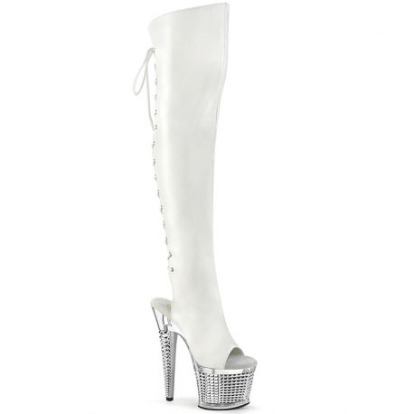 Chaussures spectacles blanches talon 17cm