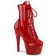 Bottines rouge talon haut de 17 cm