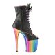 Bottines arc en ciel hautes plateformes