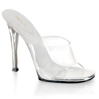 Mule transparente talon haut