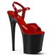 Chaussures femmes talon de 20 cm rouge et noir