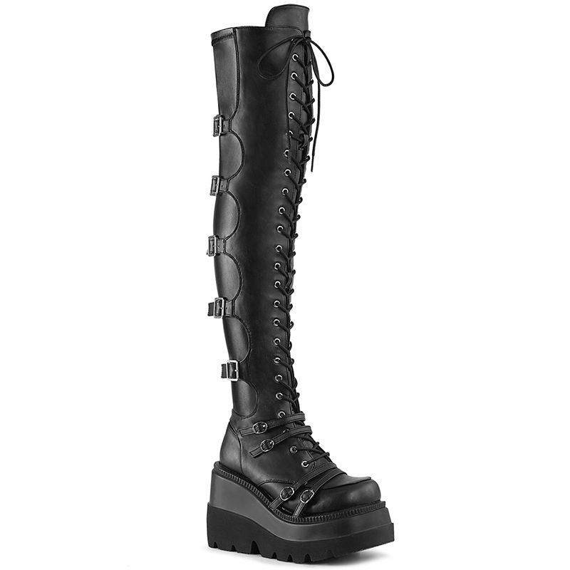 Bottes Genouillères pour Femme Bout Rond avec Talon Interieur Classiques