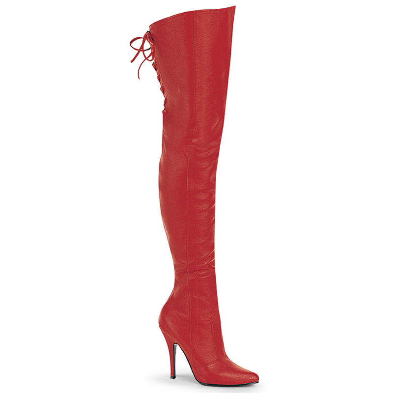 Cuissardes rouges en cuir - Pointure : 36 - Pleaser - Modalova