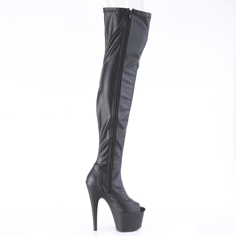 Cuissardes bout ouvert noire vernie