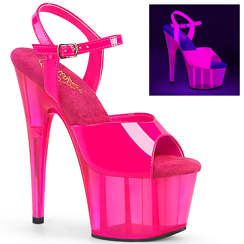 Sandales néon rose sur plateau - Pointure : 41 - Pleaser - Modalova