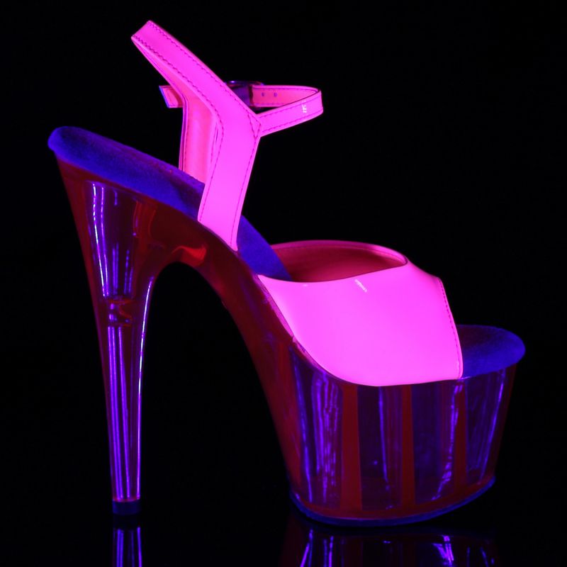 Chaussures UV rose sur talon haut de 18 cm