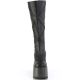 Bottes gothiques plateforme Demonia Cult Camel-280 en cuir végan, coloris noir 