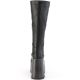 Bottes gothiques plateforme Demonia Cult Camel-280 en cuir végan, coloris noir 
