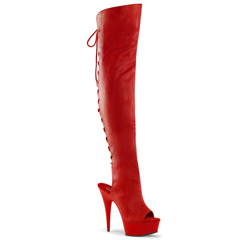 Cuissardes d'été coloris rouge - Pointure : 37 - Pleaser - Modalova