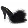 Mules noires à froufrou