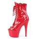 Bottines femmes ou hommes couleur rouge