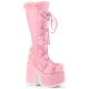 Botte rose à lacet végan talon de 13cm