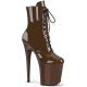 Bottines chocolat talon de 20 cm