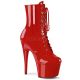 Bottines rouges vernies