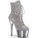 Bottines paillettes argent gogo talon plateforme