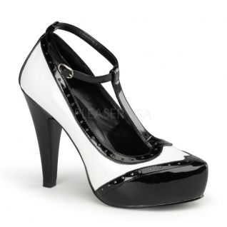 Chaussures pinup noire et blanche