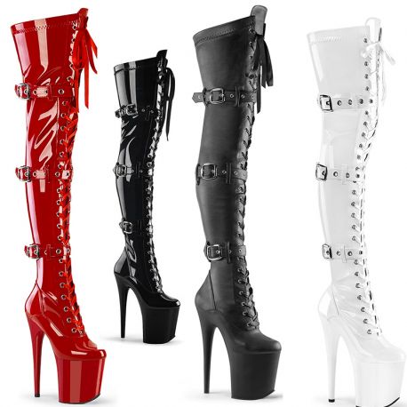 Thigh High Boots black FLAMINGO 3028