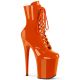 Bottines talon de 20 cm couleur orange