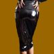 jupe maxi noire vernie petit prix