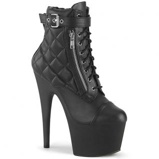 Bottines noires à talon haut et plateforme Lady Gaga.