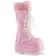 bottes plateforme rose gothique Demonia Cult Bear-202, chaussures femme tendance, mode alternative.