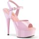 Chaussures sandales bride cheville coloris rose pastel talon haut 