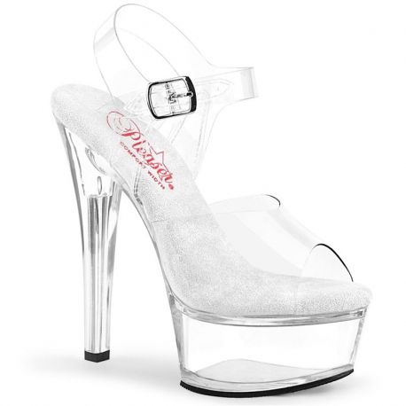 Chaussures transparentes sandales talon fin