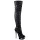 Cuissardes paillettes cabaret noir paillette