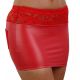 Mini jupe rouge dentelle wetlook