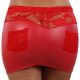 Jupe rouge mini dentelle et wetlook