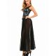 Robe sexy simili cuir noire
