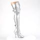 Cuissardes talon fin argent seduce