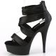 Sandales noires delight-620 talon de 15 cm
