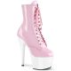 Bottines rose sur plateforme blanc adore