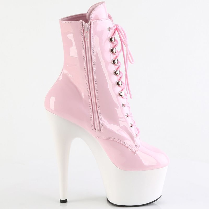 Bottines sales plateforme blanche