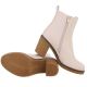 Bottines beige talon large