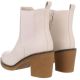 Bottines beige talon large