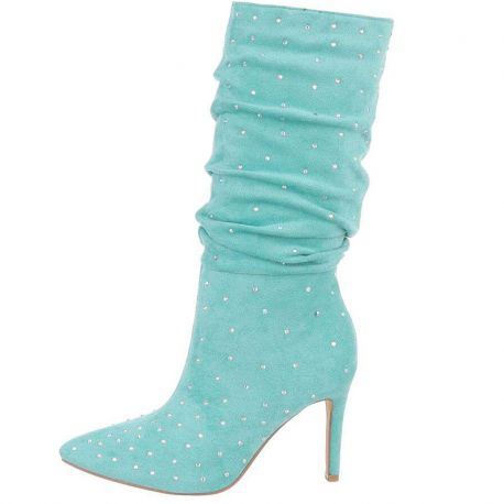 Bottes femmes couleur turquoise