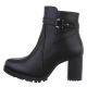 Bottines noires talon carré