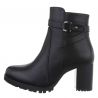 Bottines noires talon carré