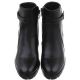Bottines bout rond noires talon carré