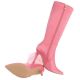 Bottes en stretch moulantes fushia talon haut plateforme INDULGE-2000