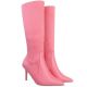 Bottes en stretch moulantes fushia talon haut plateforme INDULGE-2000