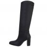 Botte noire talon carré