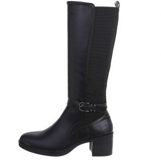Bottes noires petit talon
